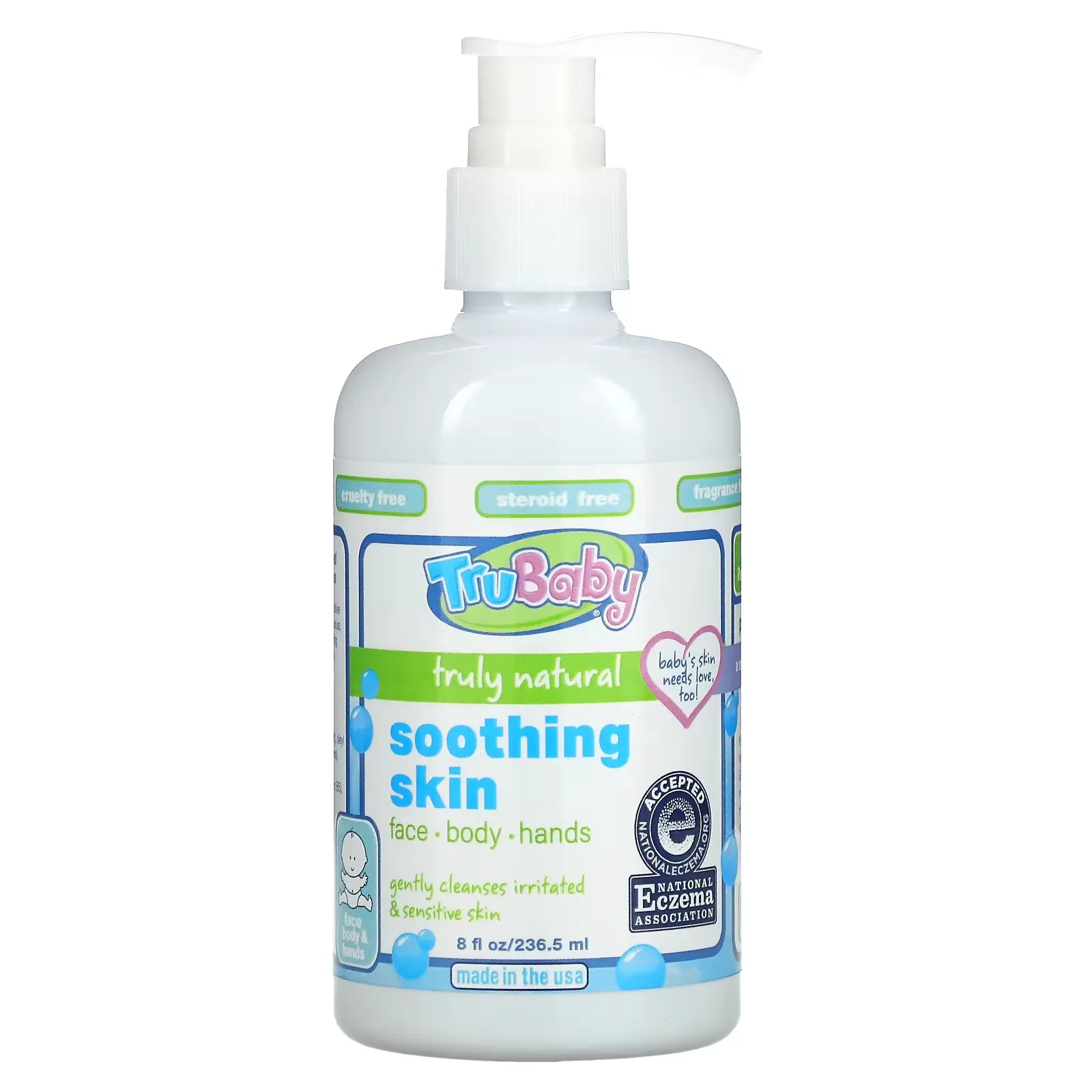 TruBaby, Soothing Skin Wash, Fragrance Free, 8 fl oz (236.5 ml)