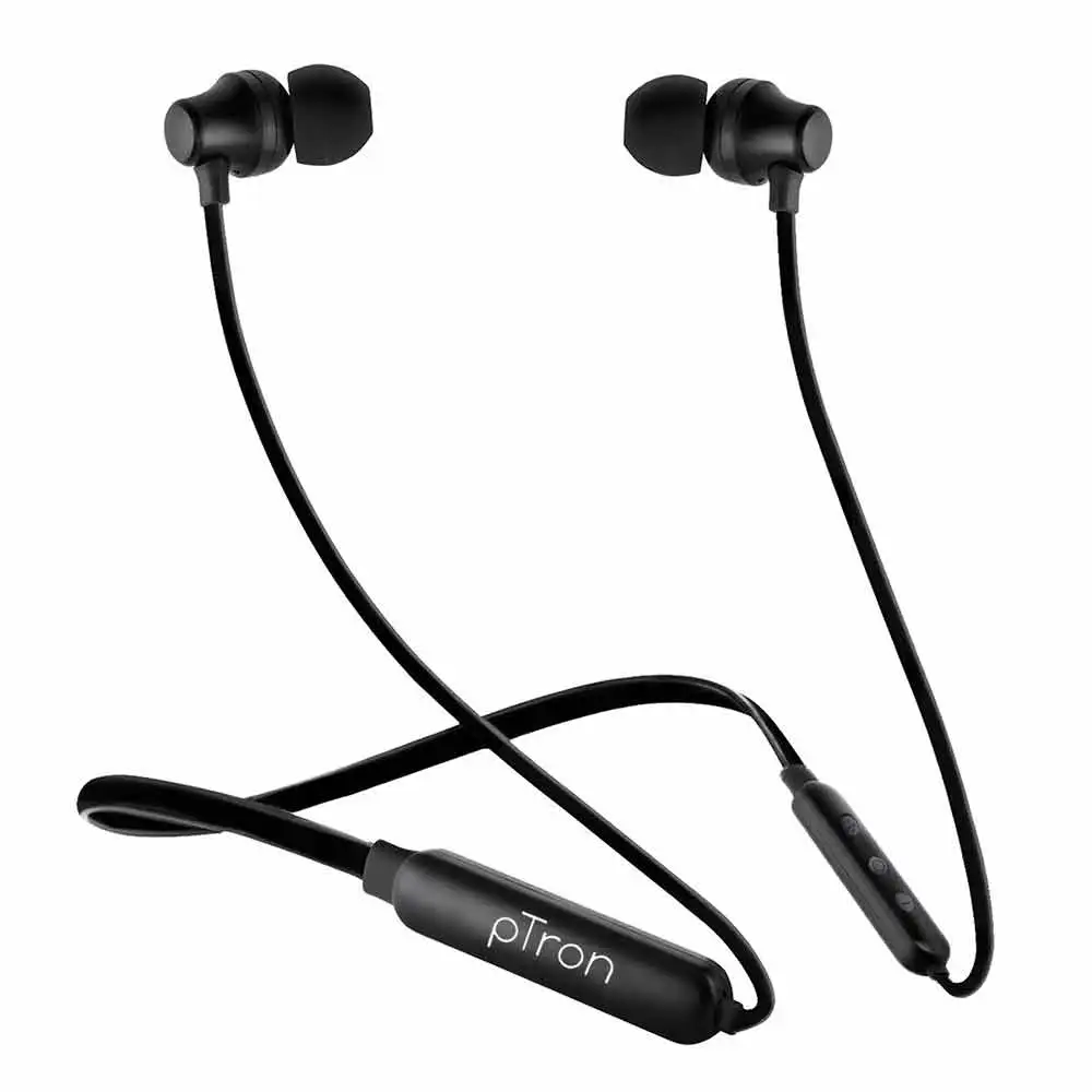 Ptron Tangent Lite Wireless Neckband,  Black