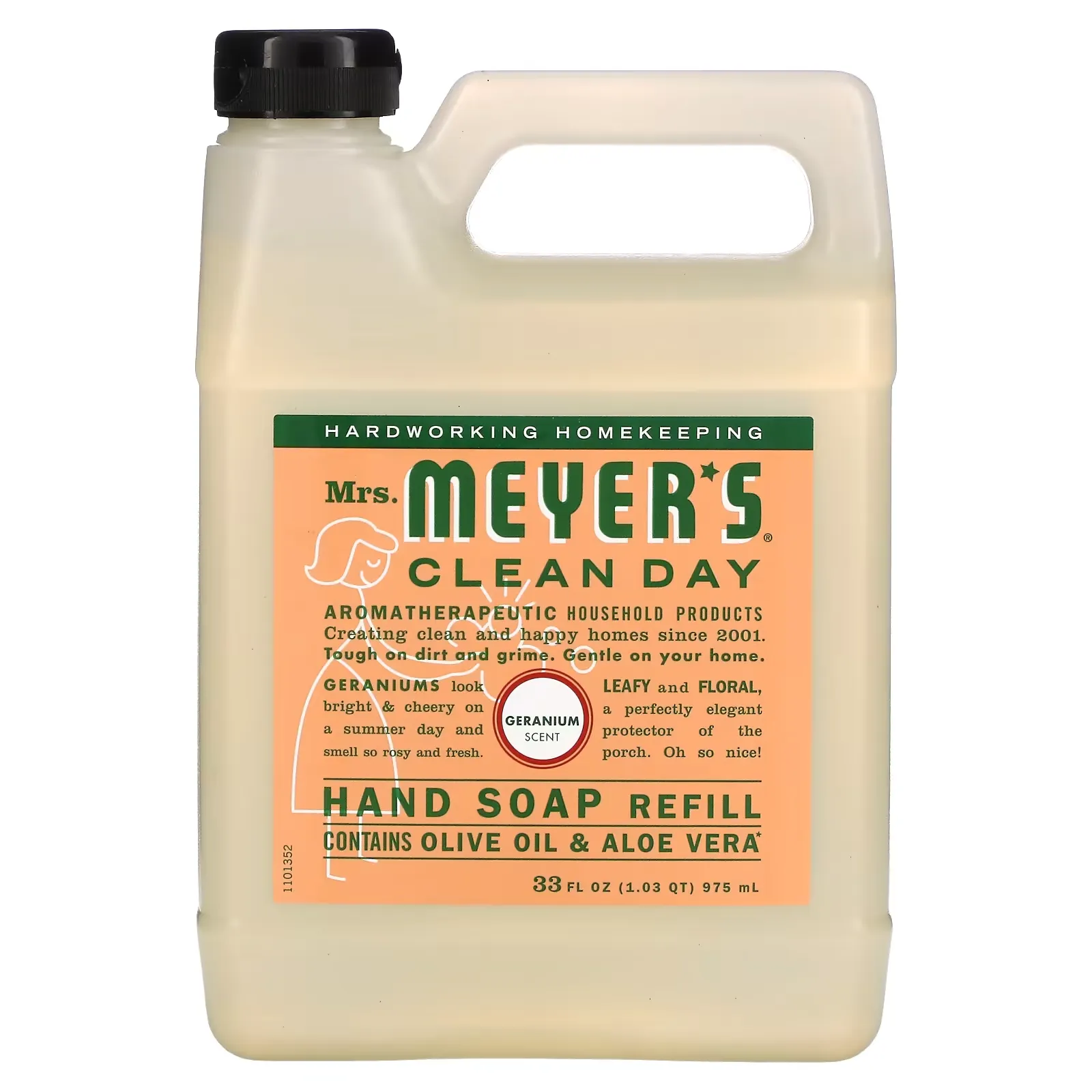 Hand Soap Refill, Geranium Scent, 33 fl oz (975 ml)