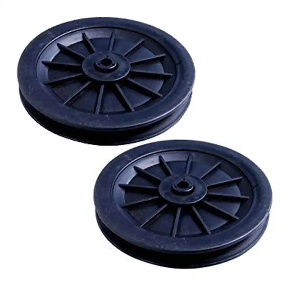 B Fit USA Gym Pulley 6 Inch Set of 2,  Black (AB2001)