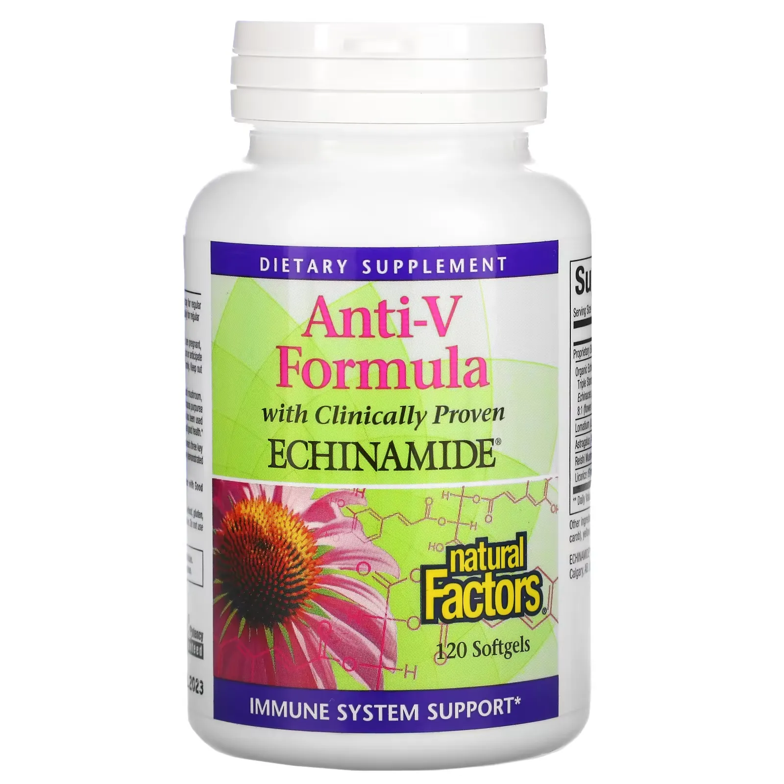 Anti-V Formula, with Clinically Proven Echinamide, 120 Softgels