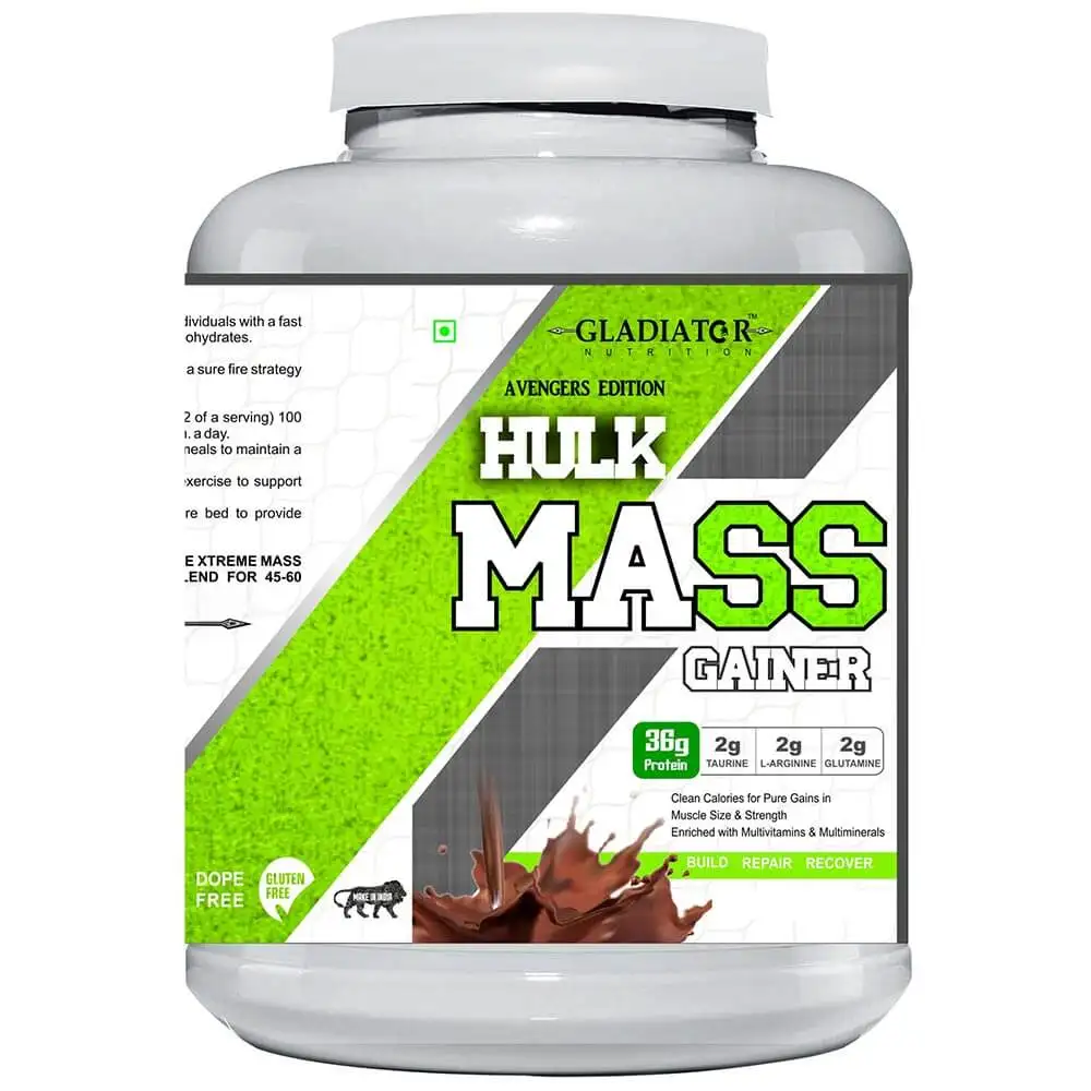 Gladiator Nutrition Hulk Mass Gainer,  3.3 lb  Chocolate Cream