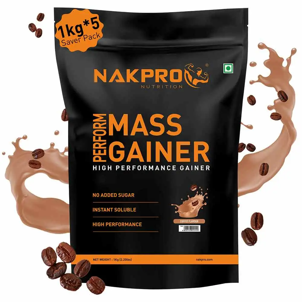 Nakpro Perform Mass Gainer,  2.2 lb  Coffee (Pack of 5)