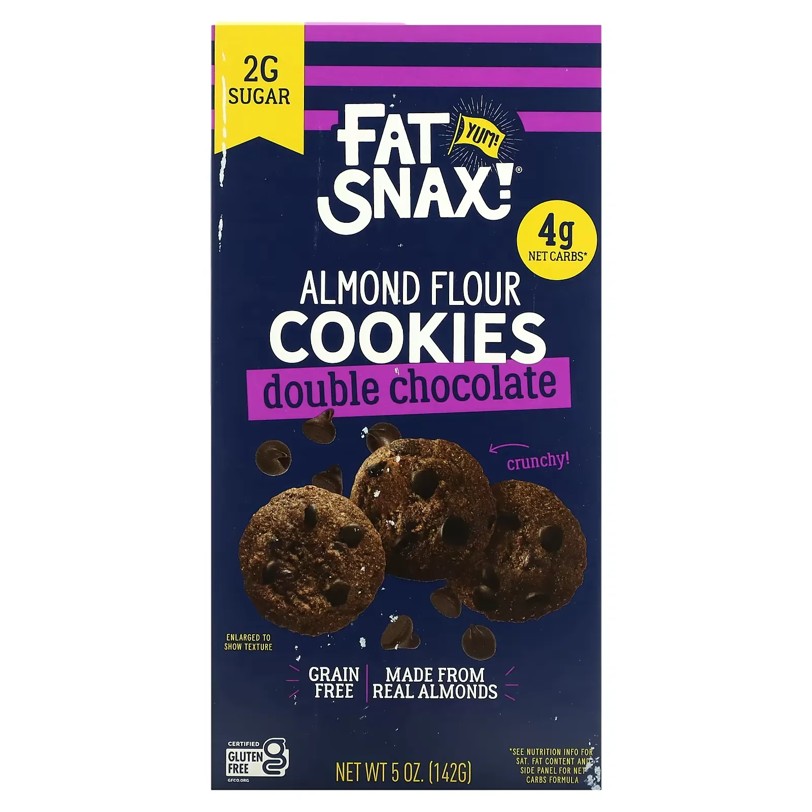 Almond Flour Cookies, Double Chocolate, 5 oz (142 g)