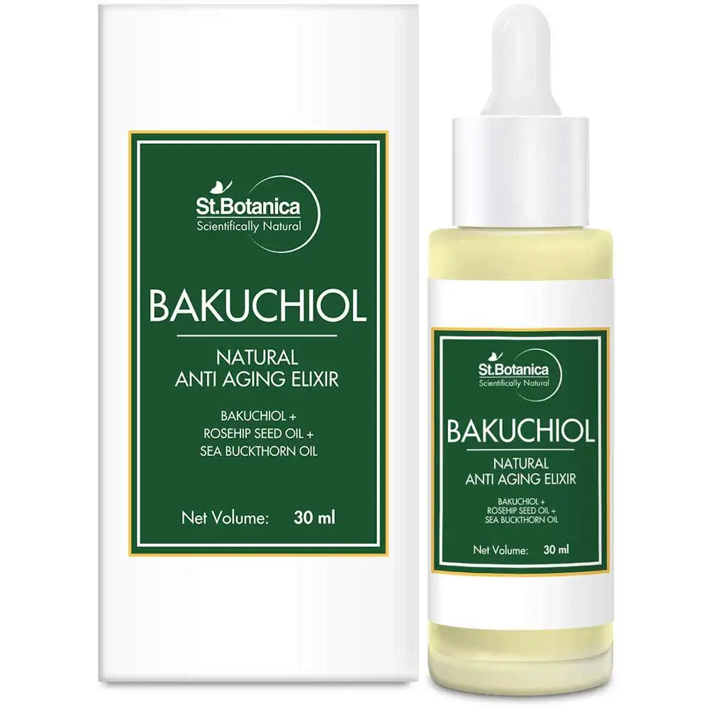 St.Botanica Bakuchiol Natural Anti Aging Elixir,  30 ml  for All Skin Types