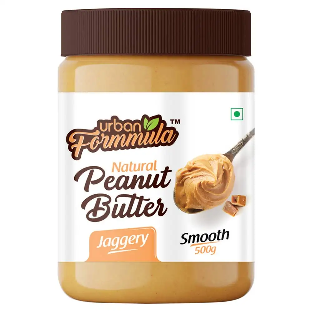 Urban Formmula Jaggery Peanut Butter,  500 g  Smooth