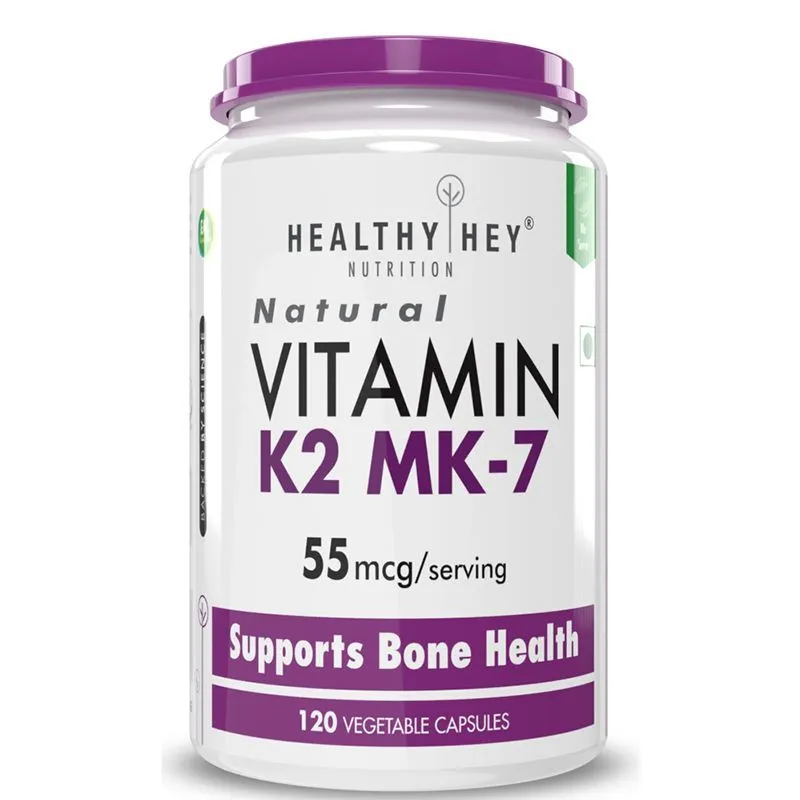 HealthyHey Nutrition Vitamin K2 - MK7 - Veg Capsules