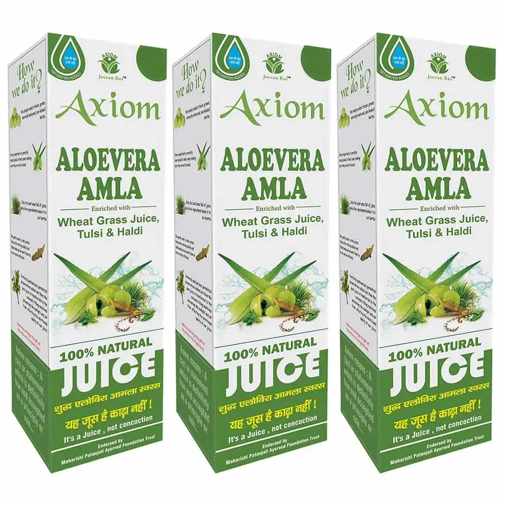 Jeevan Ras Aloevera Amla Juice,  0.5 L  Unflavoured Pack of 3