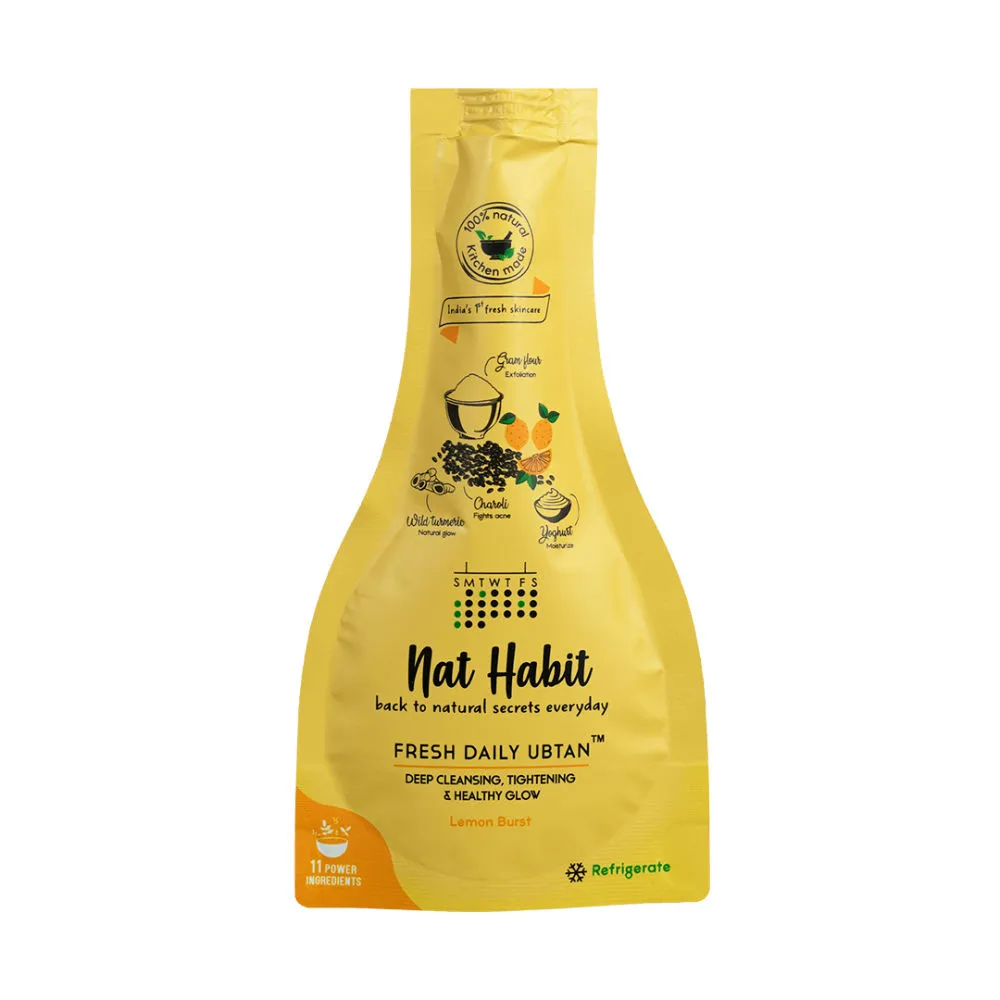 Nat Habit Fresh Daily Ubtan Lemon Burst Face Pack