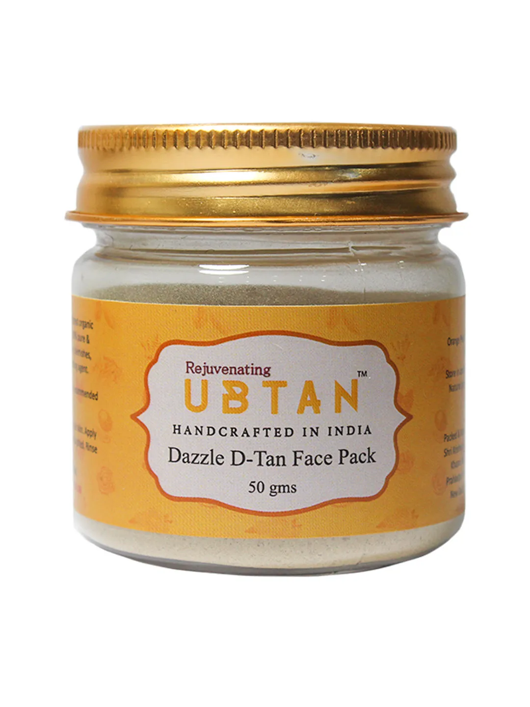 Rejuvenating UBTAN Dazzle D-Tan Face Pack