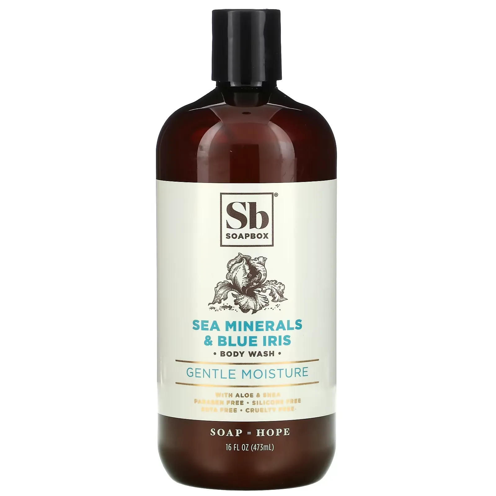 Gentle Moisture, Body Wash with Aloe & Shea, Sea Minerals & Blue Iris, 16 fl oz (473 ml)