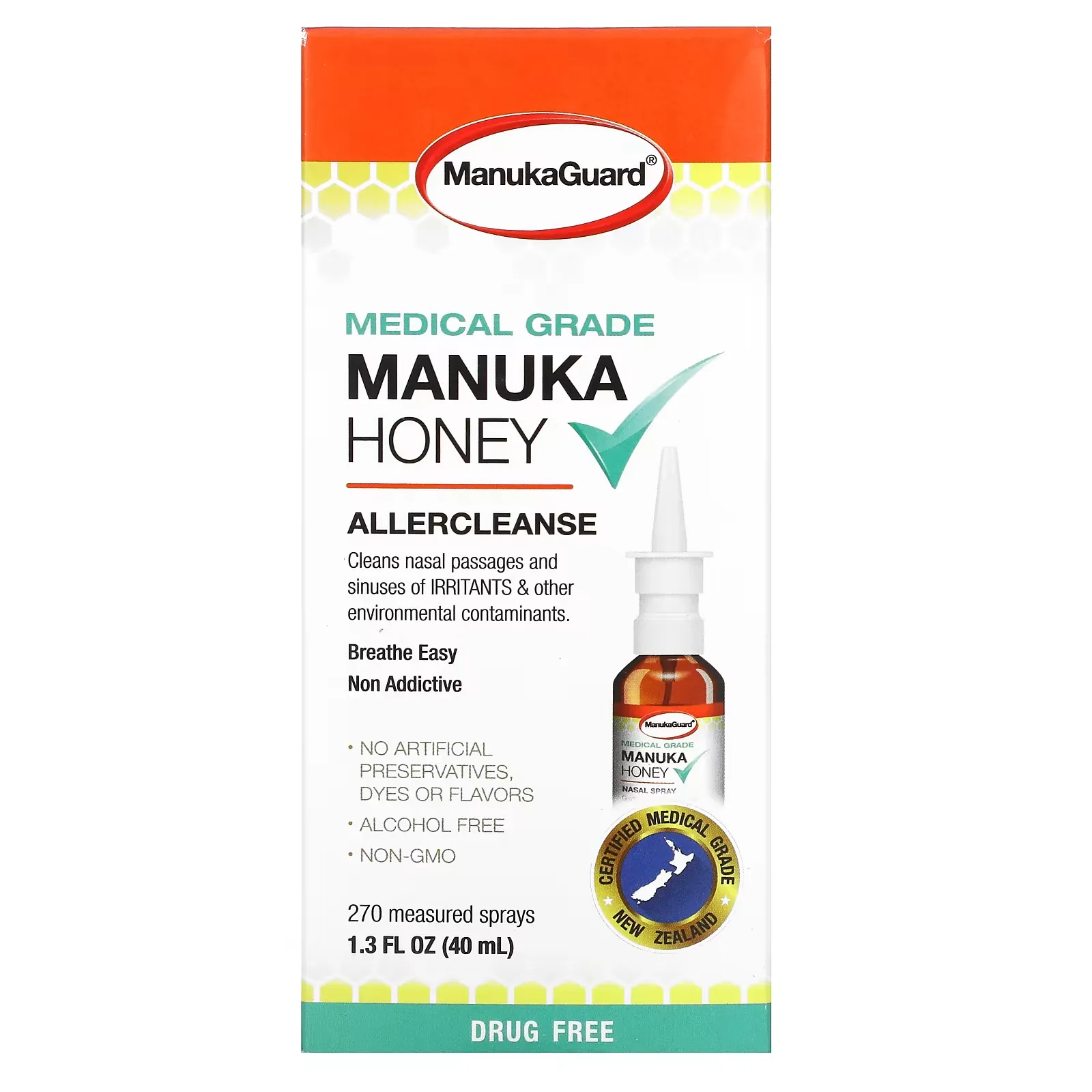 Manuka Honey, Medical Grade, Allercleanse, 1.3 fl oz ( 40 ml)