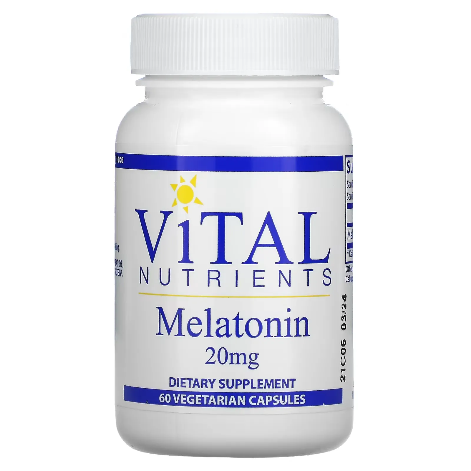 Melatonin, 20 mg, 60 Vegetarian Capsules