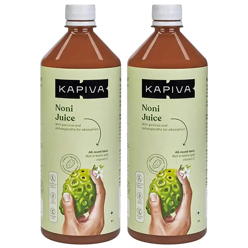 Kapiva Noni Juice (Al-Round Tonic),  Unflavoured (Pack of 2)  1 L