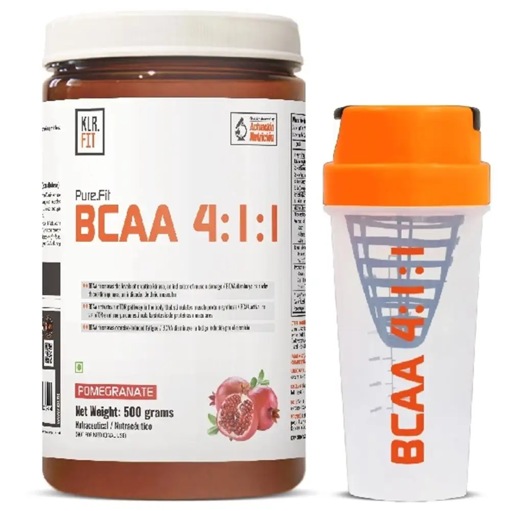 Klr.Fit BCAA 4:1:1,  1.1 lb  27 Servings  Pomegranate with Free Shaker