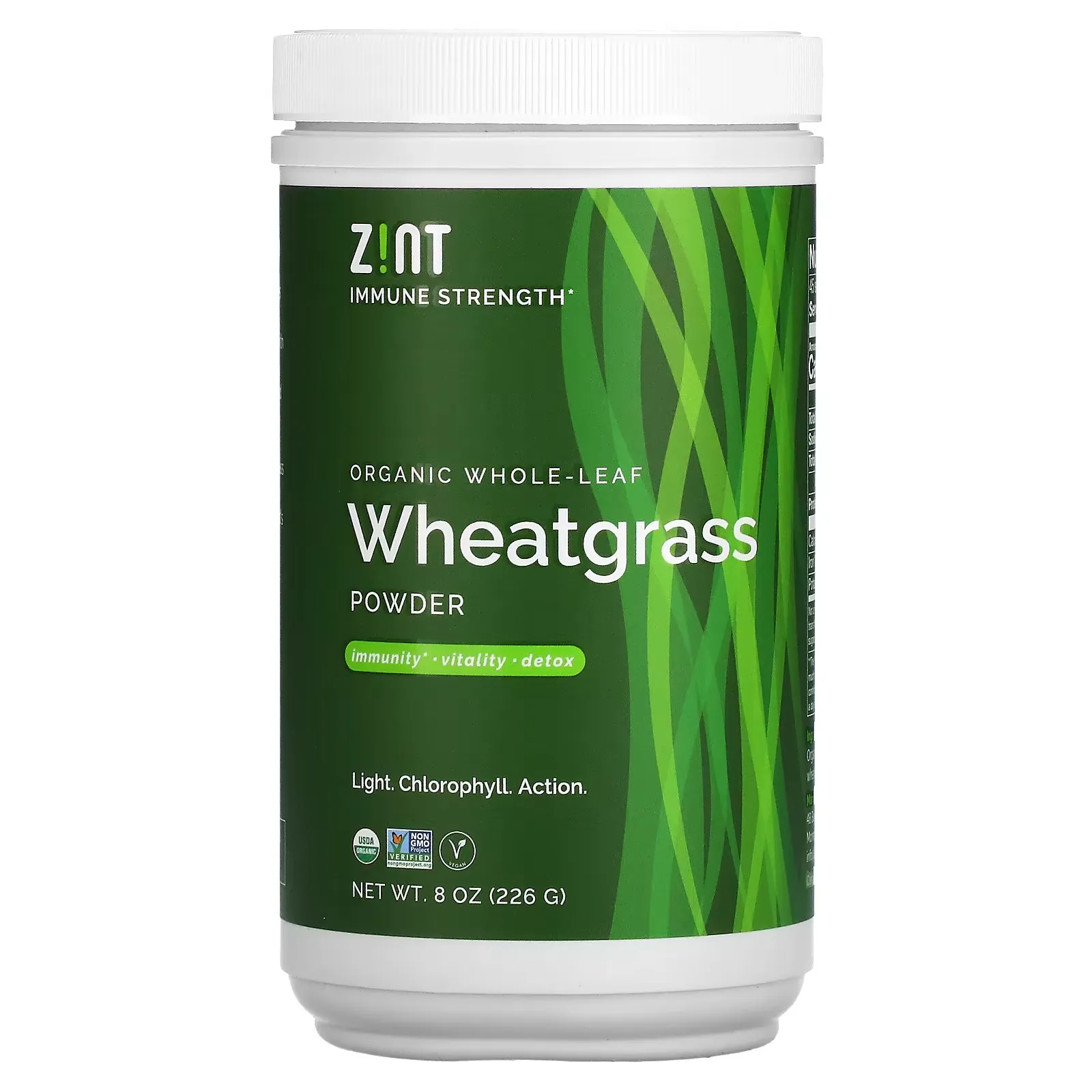 Organic Whole-Leaf Wheatgrass Powder, 8 oz (226 g)