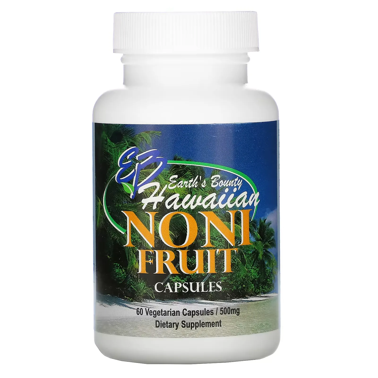 Noni Fruit, Hawaiian, 500 mg, 60 Vegetarian Capsules