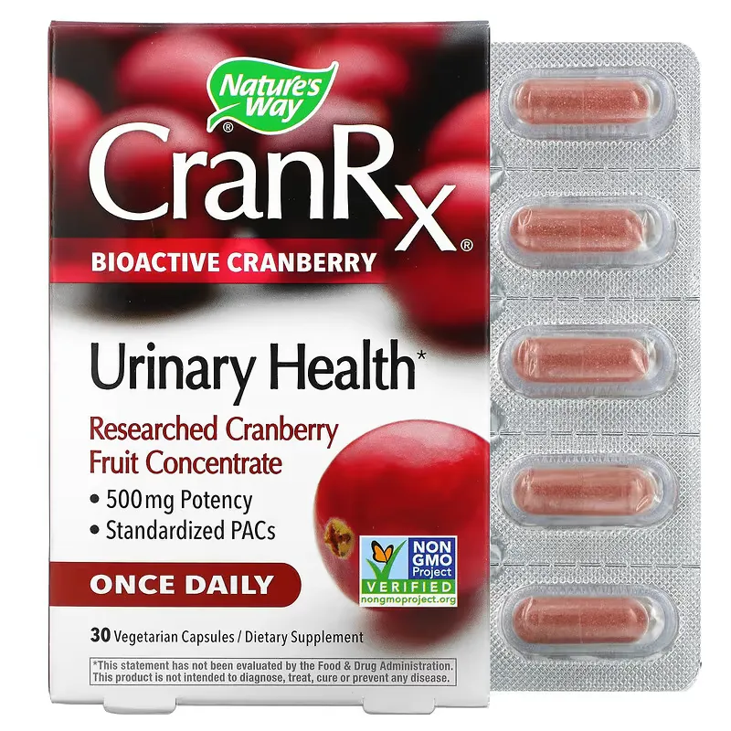 CranRx, Urinary Health, Bioactive Cranberry, 500 mg, 30 Vegetarian Capsules