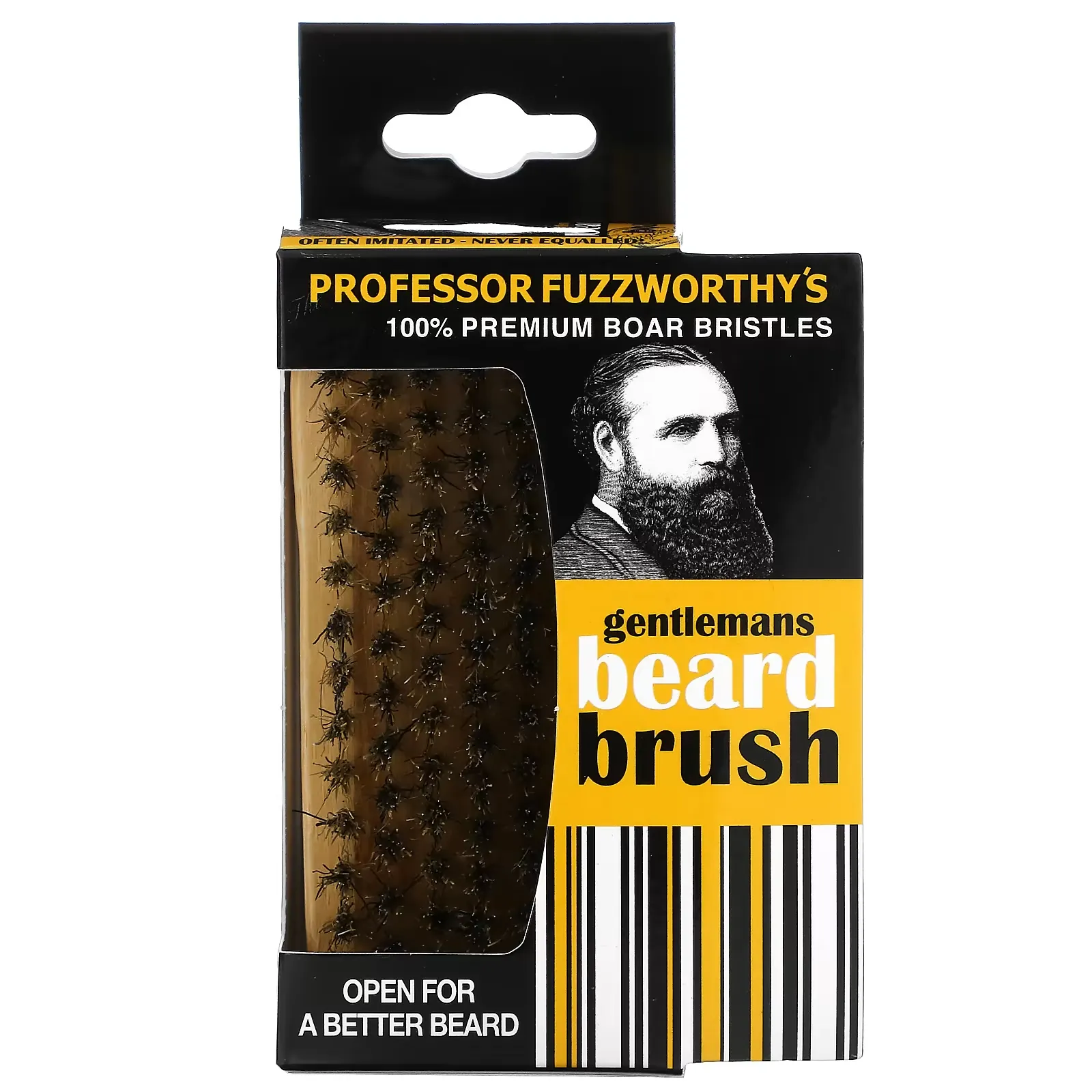 Gentlemans Beard Brush, 100% Premium Boar Bristles, 1 Count