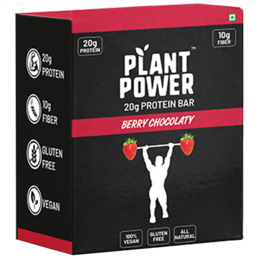 Plant Power 20g Protein Bar,  6 bar(s)  Berry Chocolaty