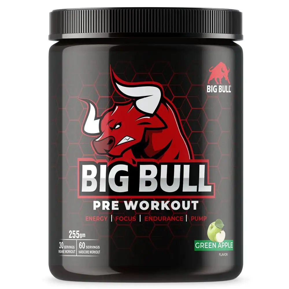 Big Bull Pre Workout,  0.56 lb  Green Apple