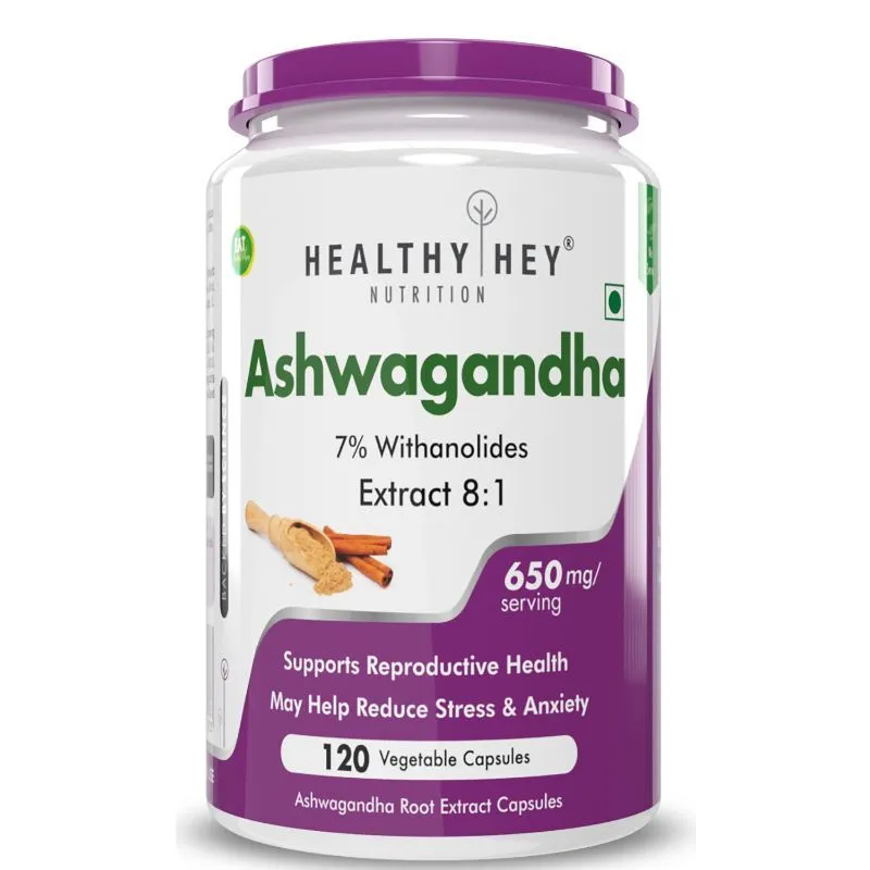 HealthyHey Nutrition Ashwagandha Root Extract 8:1 - Capsules