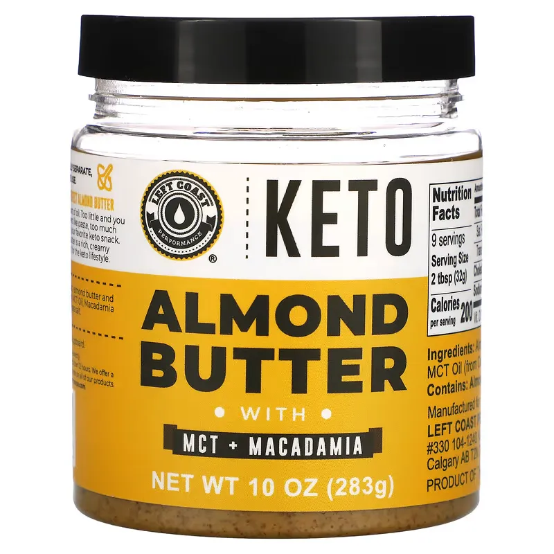 Keto, Almond Butter with MCT + Macadamia, 10 oz (283 g)