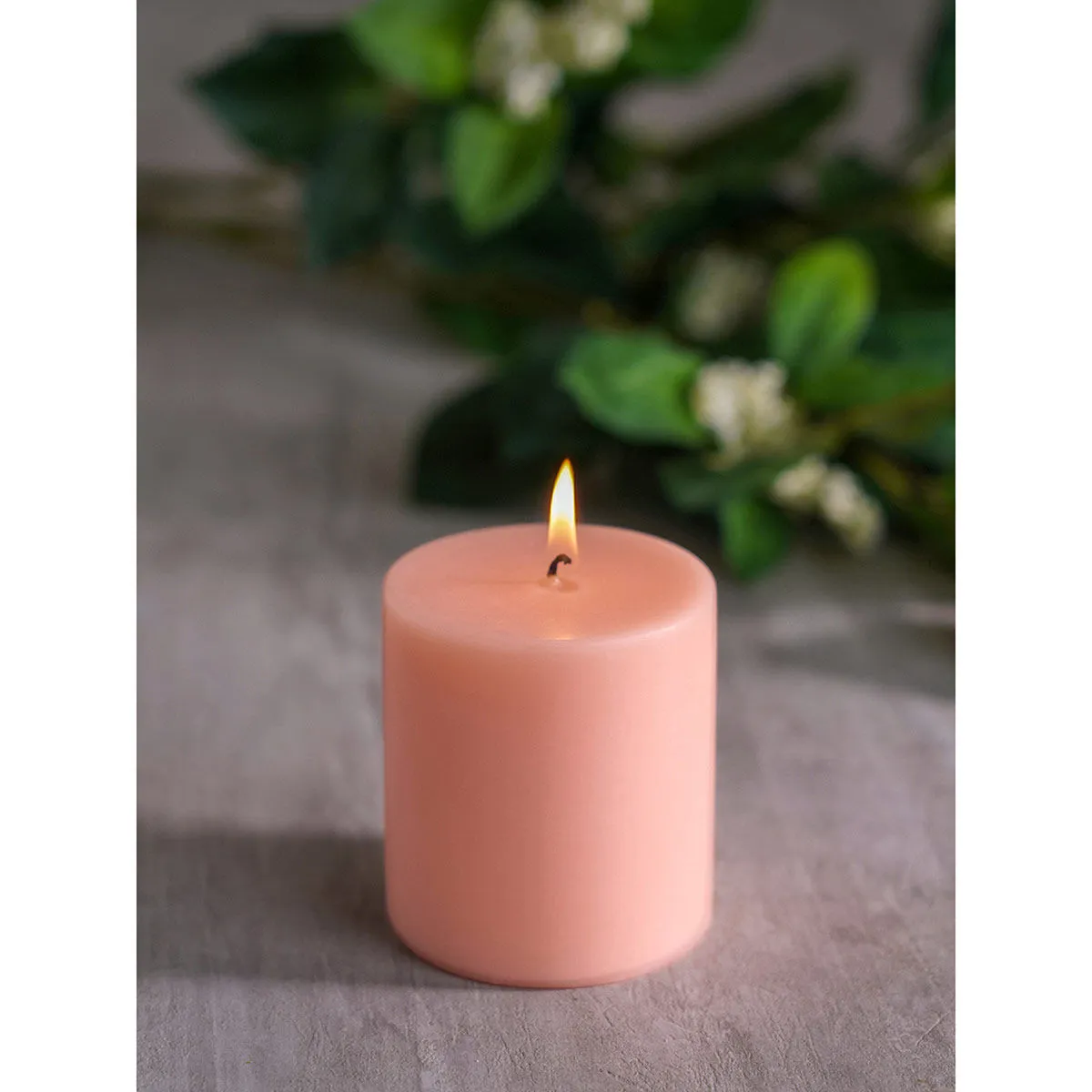 Pure Home + Living Summar Powder Pink Medium Candles (Pack of 2)