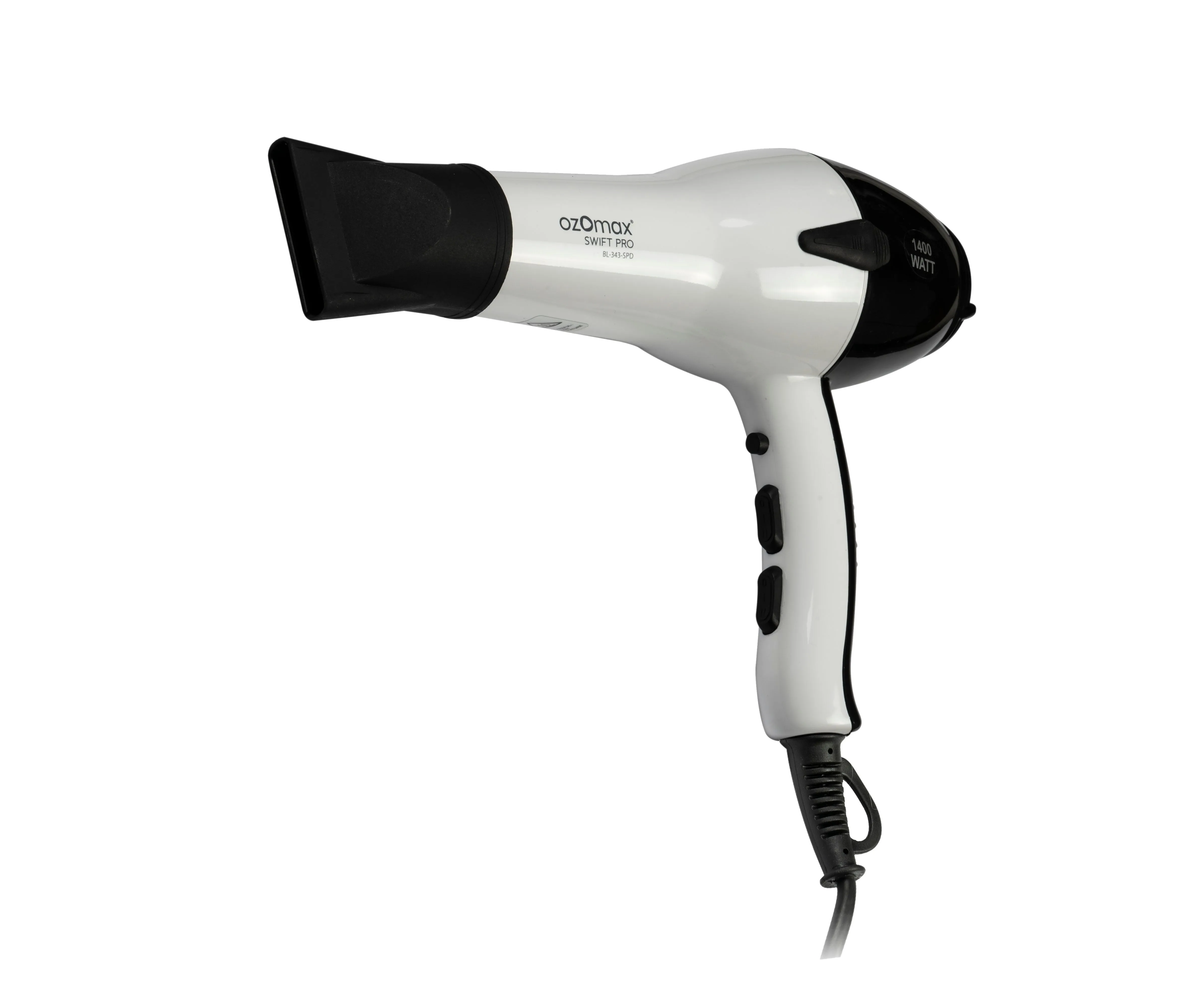 Ozomax Swift Pro Hair Dryer 1400 Watt With 2 Attachments