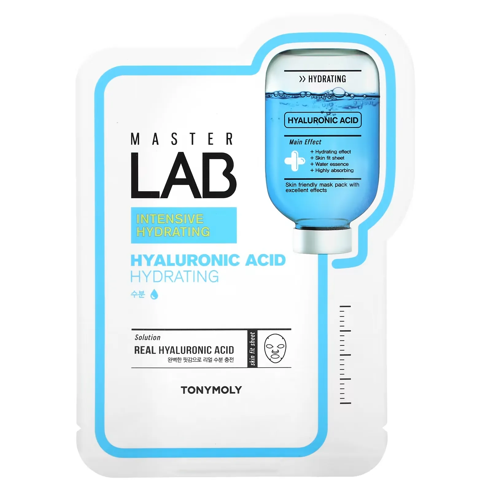 Master Lab, Hyaluronic Acid Beauty Mask, Hydrating, 1 Sheet, 19 g