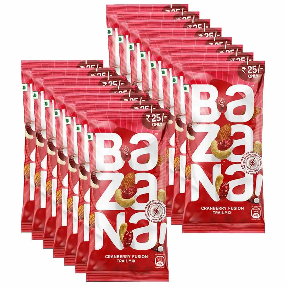 Bazana Trail Mix Snacks,  Cranberry Fusion  15 Piece(s)/Pack