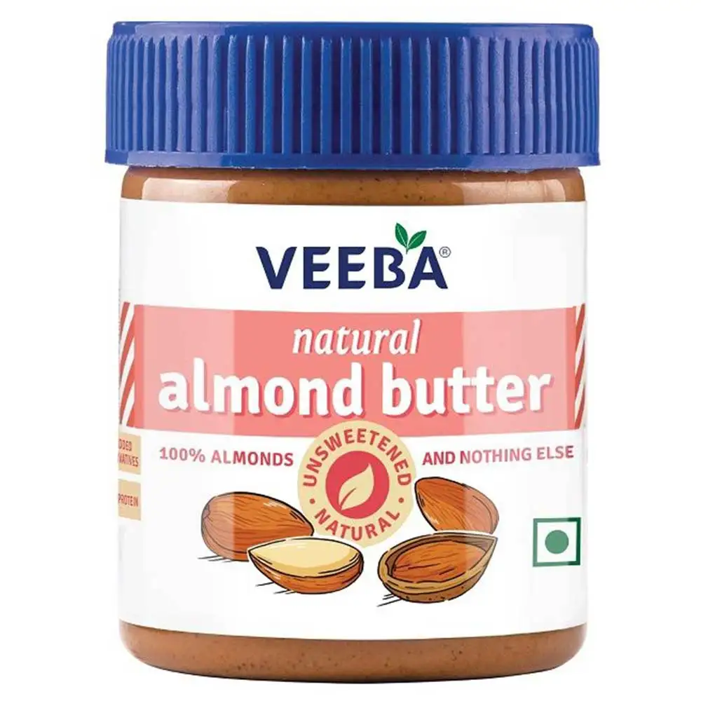 Veeba Natural Almond Butter Unsweetened,  Unflavoured  200 g