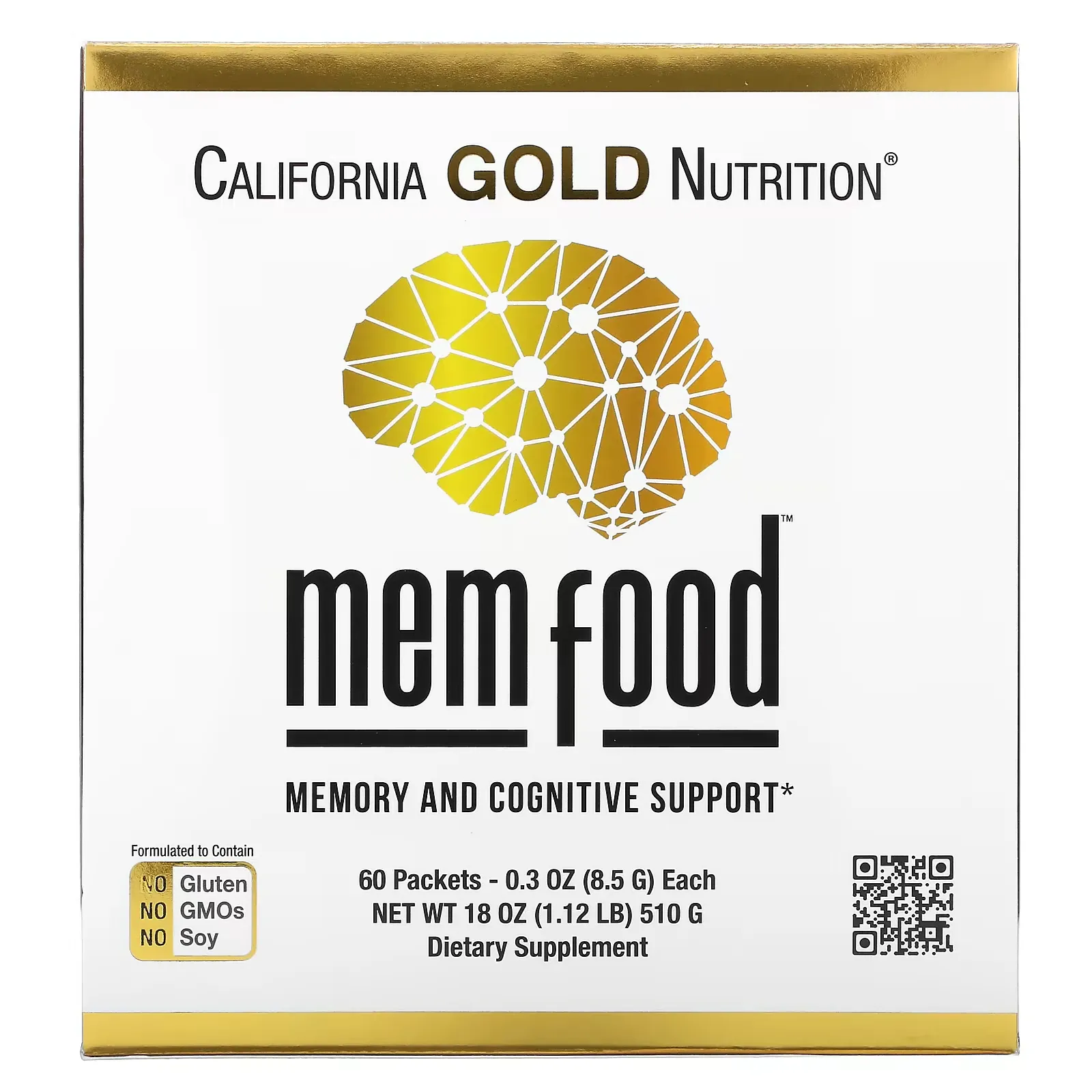 MEM Food, Memory & Cognitive Support, 60 Packets, 0.3 oz (8.5 g) Each