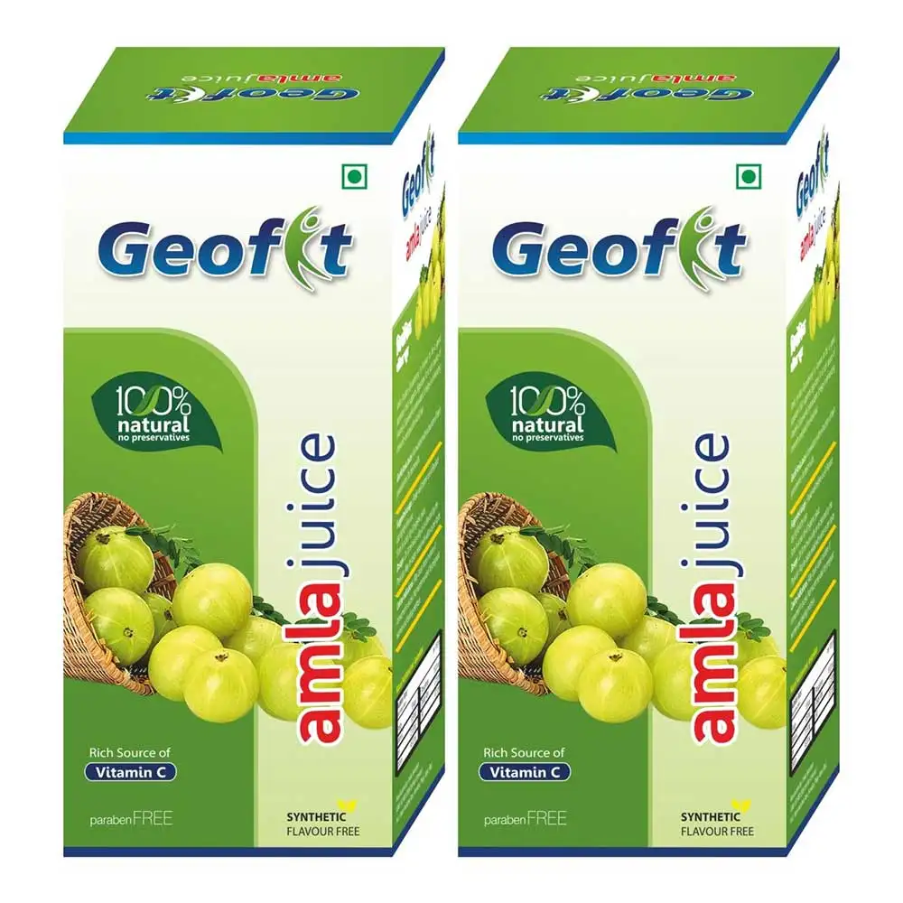 Geofit Amla Juice,  Natural Pack of 2  500 ml