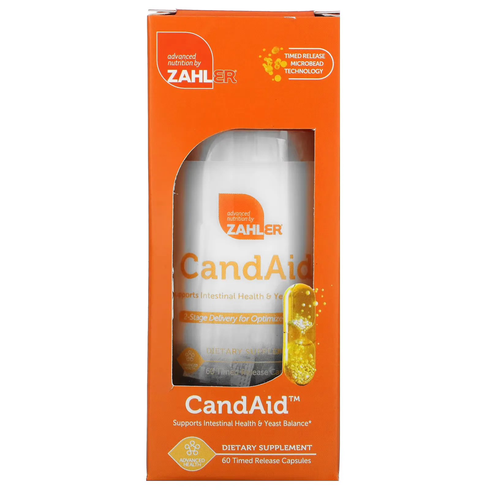 CandAid, Supports Intestinal Health & Yeast Balance, 60 Timed Release Capsules