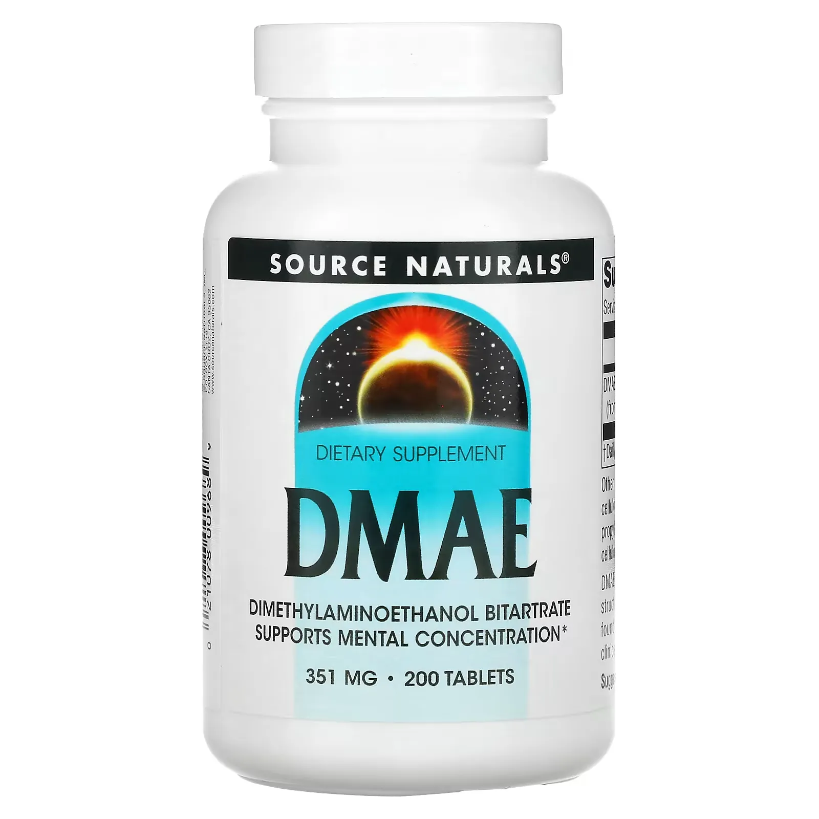 DMAE, 351 mg, 200 Tablets