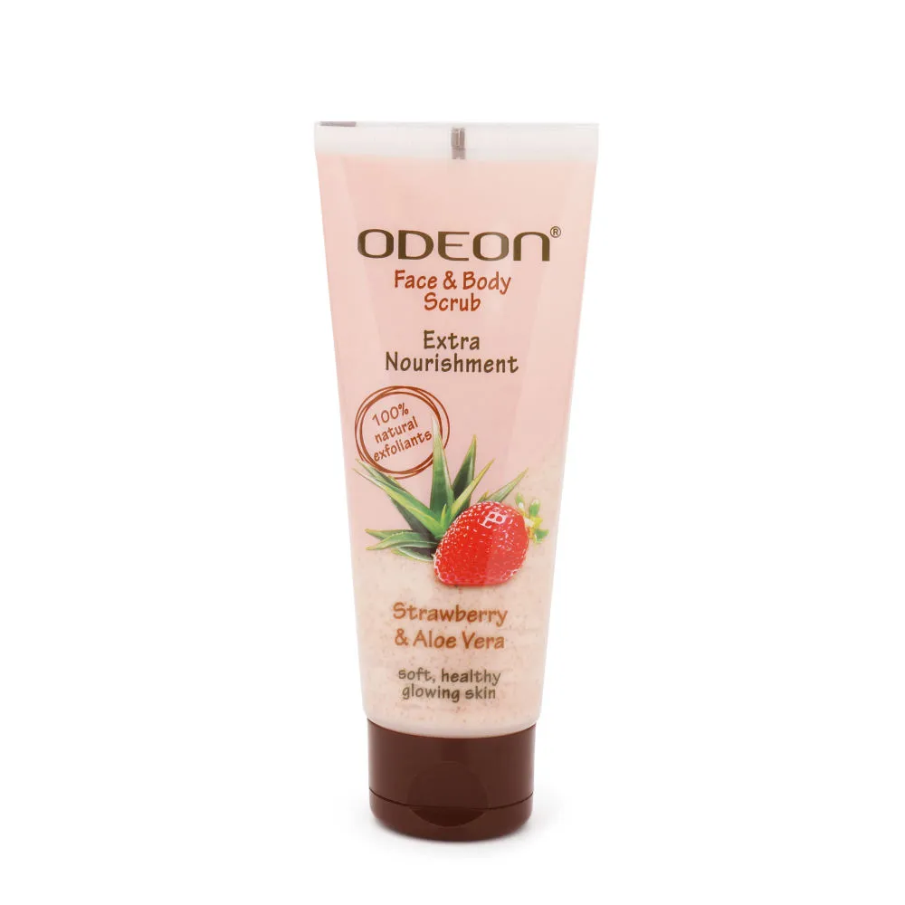 ODEON Extra Nourishment Strawberry & Aloe Vera Face and Body Scrub