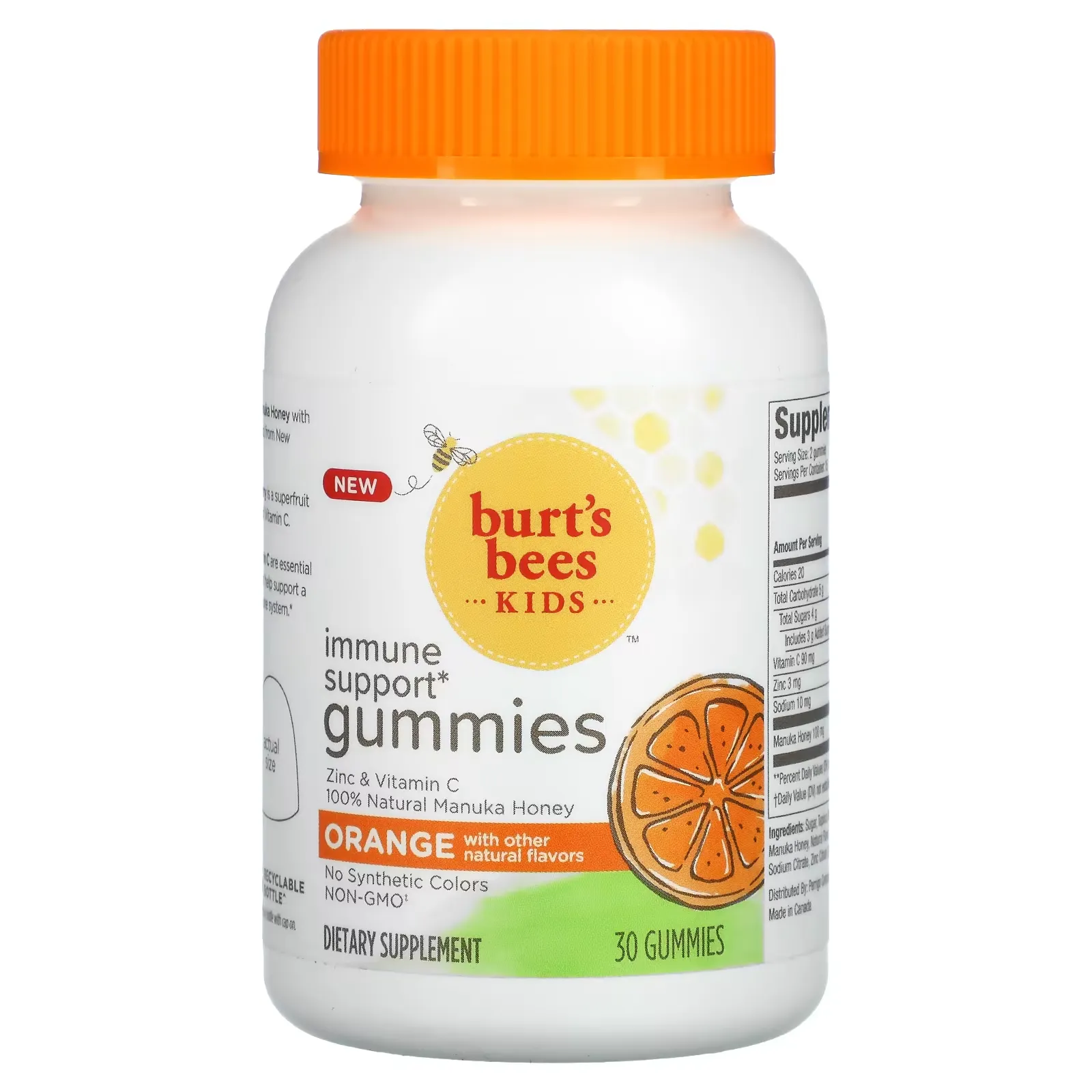 Kids, Immune Support Gummies, Orange , 30 Gummies