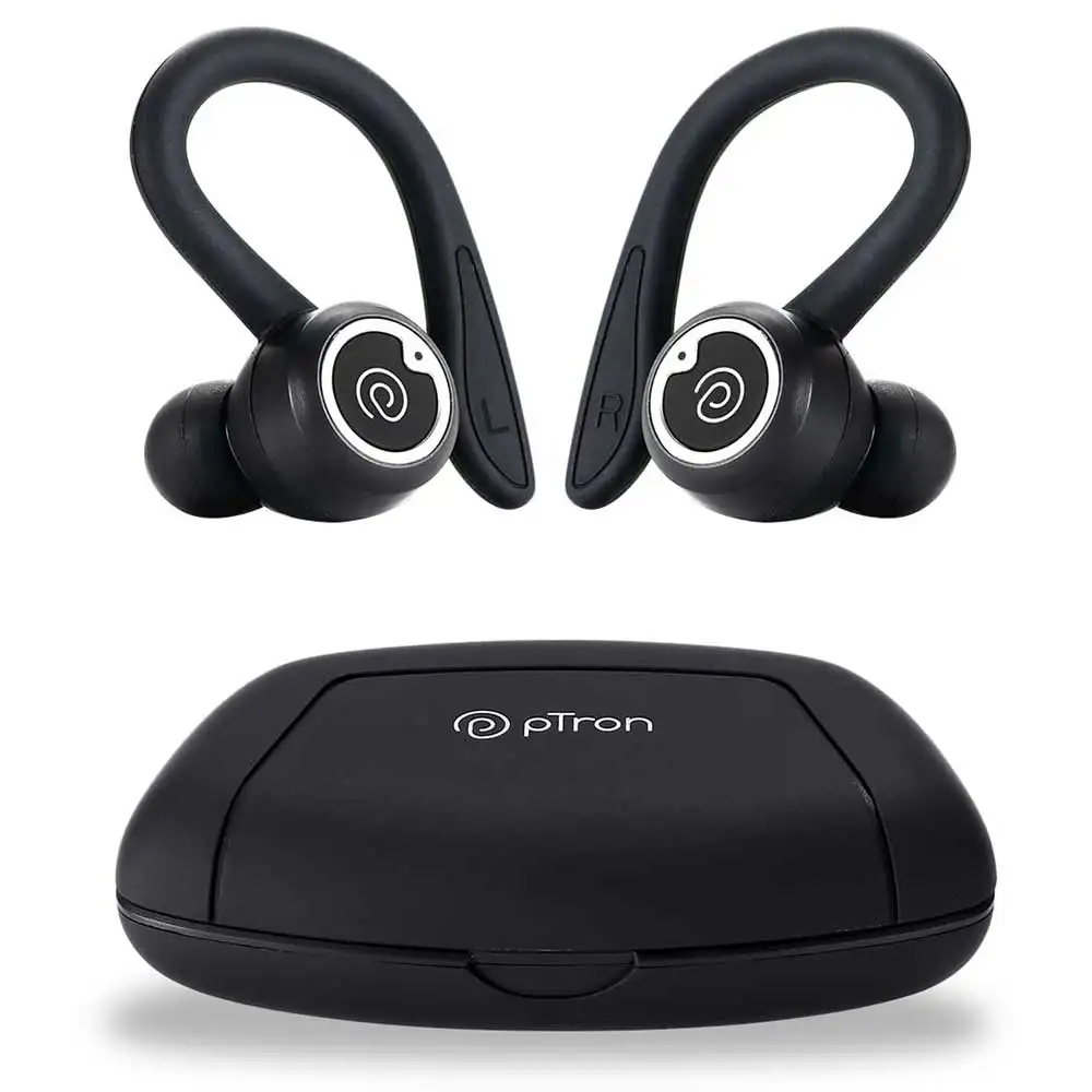 Ptron Bassbuds Sports V2 TWS,  Black