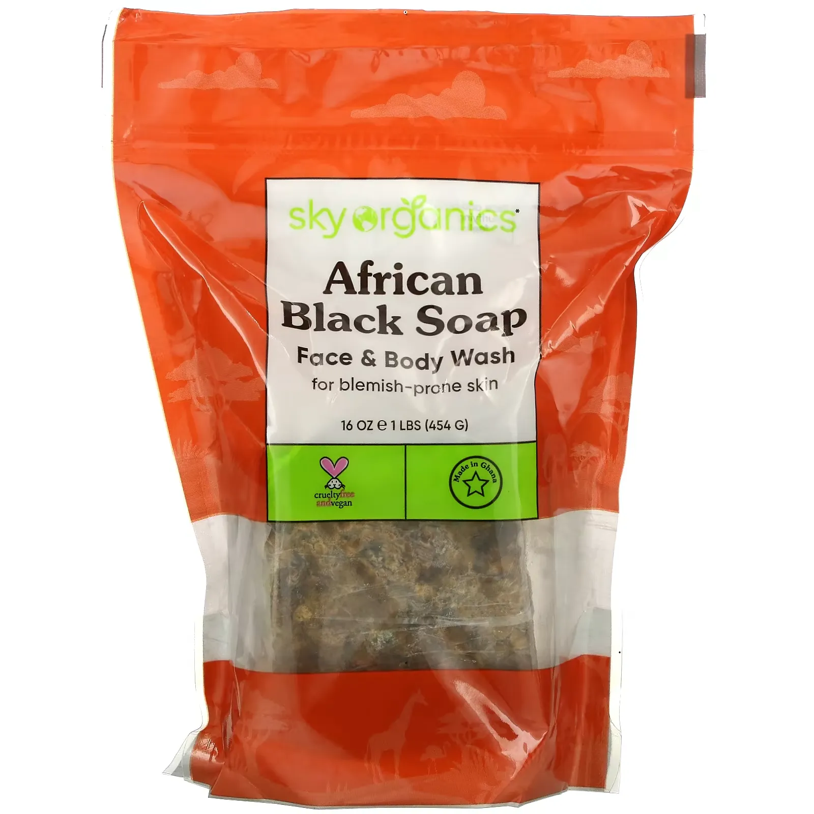 African Black Soap, 16 fl oz (454 g)