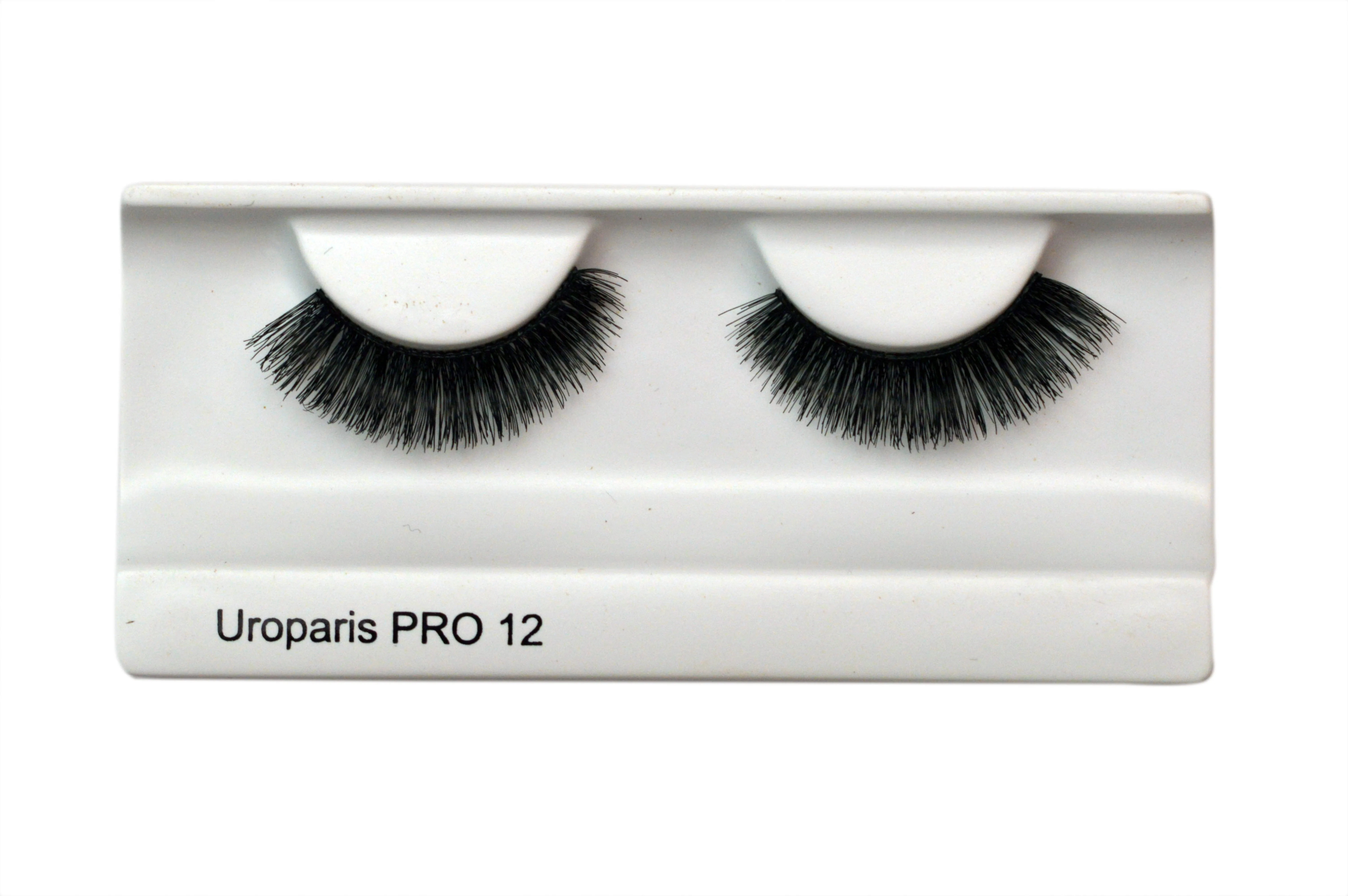 Uroparis Human Hair Eyelashes - PRO 12 / BLACK HUMAN HAIR 3 D