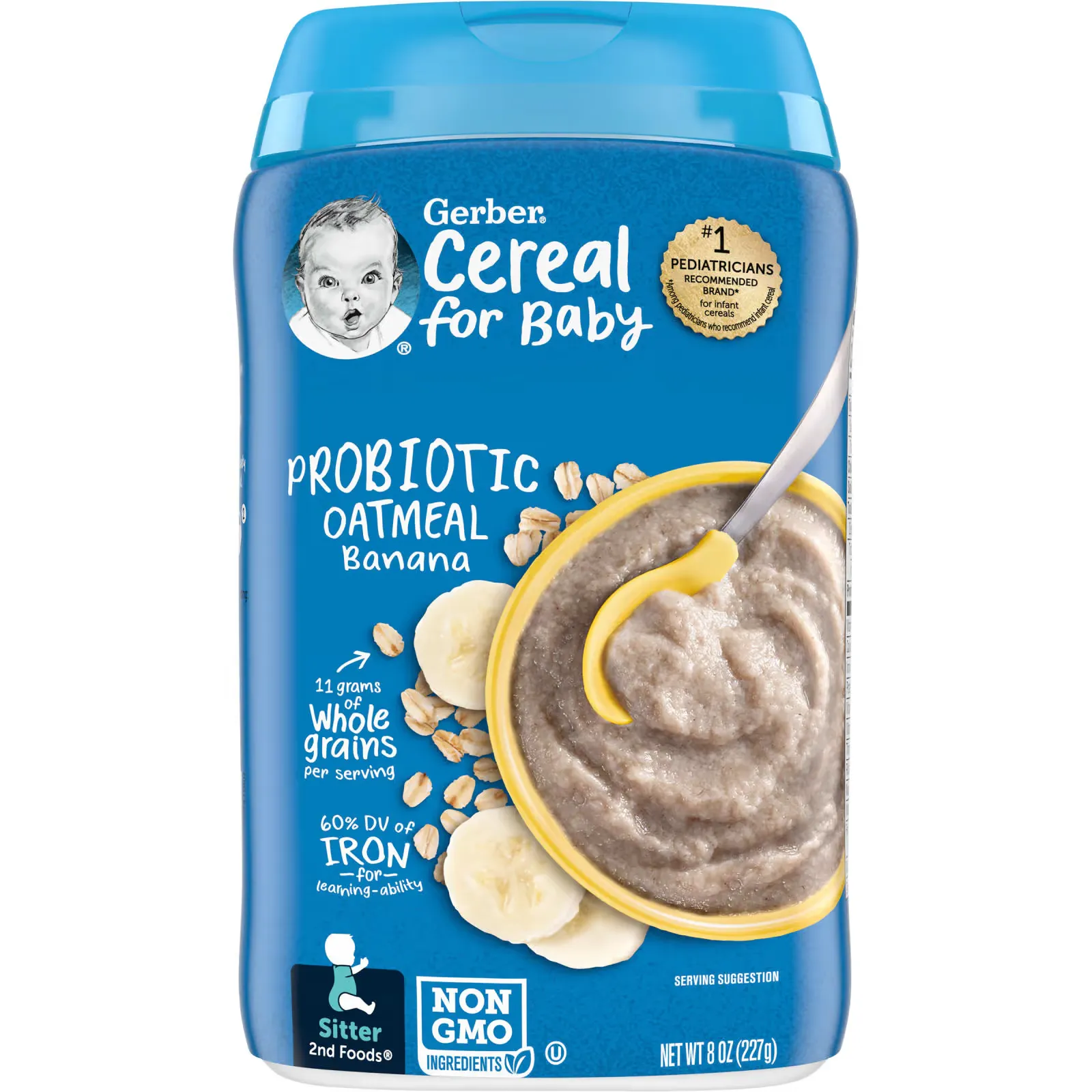 Probiotic Oatmeal Cereal, Banana,  8 oz (227 g)