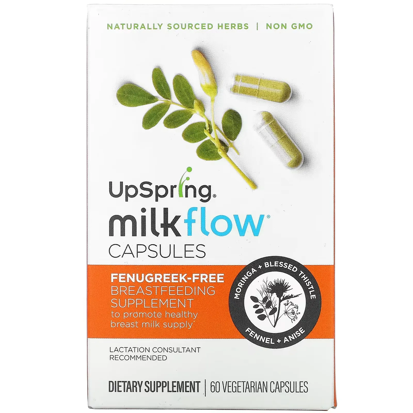 MilkFlow Capsules, Fenugreek-Free, 60 Vegetarian Capsules