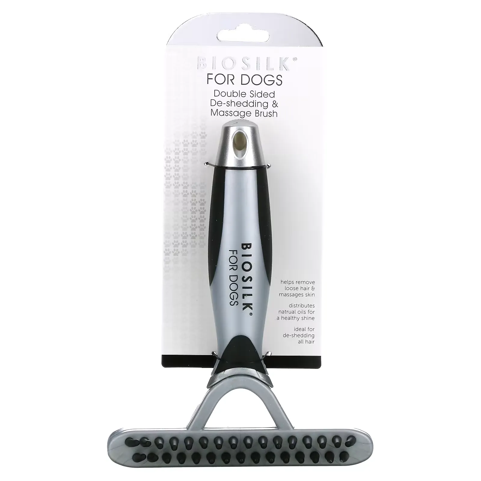 Double Sided De-Shedding & Massage Brush For Dogs, 1 Brush