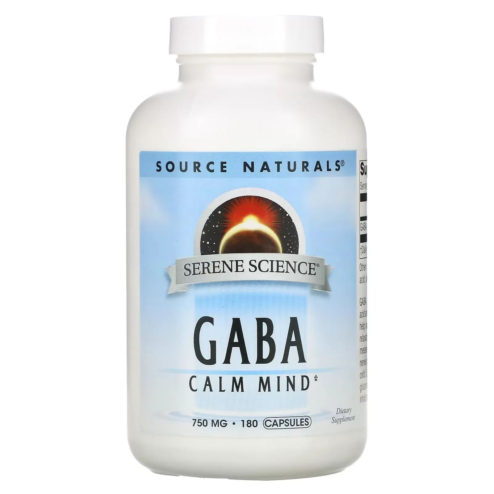 Serene Science, GABA Calm Mind, 750 mg, 180 Capsules