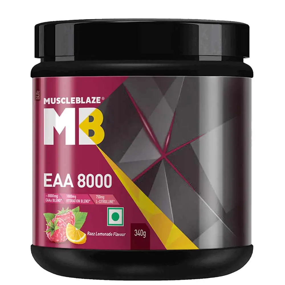 MuscleBlaze EAA 8000,  Razz Lemonade  0.75 lb  25 Servings