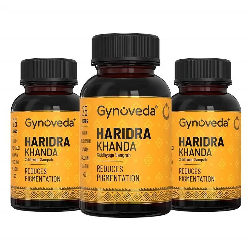 Gynoveda Haridra Khanda Reduces Pigmentation Tablets, Removes Dark Spots, Pack of 2