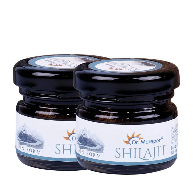 Dr. Morepen Natural & Pure Shilajit Resin, Ayurvedic Energy Booster & Stamina Enhancer Pack Of 2