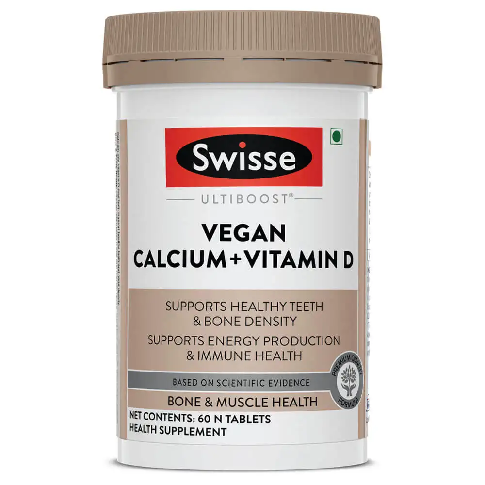 Swisse Ultiboost Vegan Calcium + Vitamin D,  Unflavoured  60 tablet(s)