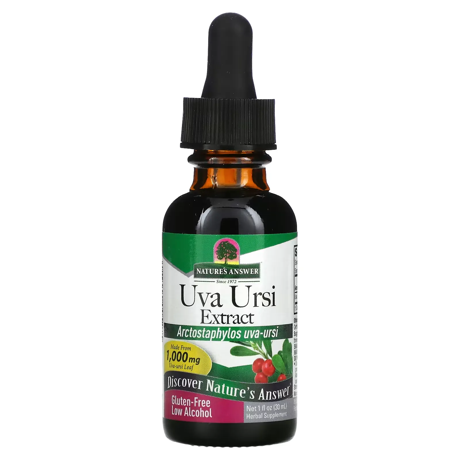 Uva Ursi Extract, Low Alcohol, 1,000 mg, 1 fl oz (30 ml)